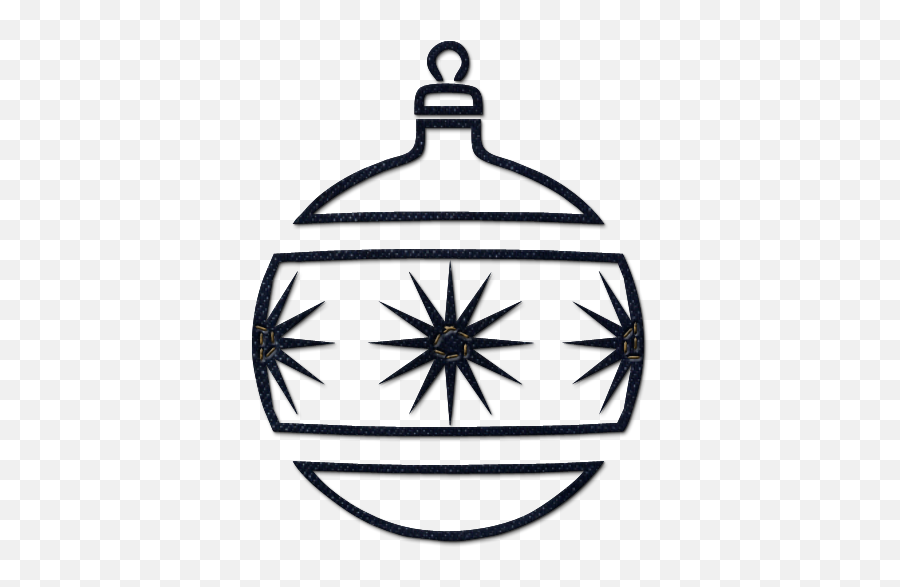 Christmas Ornament Black And White Christmas Clip Art Png - Ornament Black And White Emoji,Emoji Christmas Ornaments