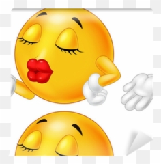 Papel Pintado Emoticon sonriente que sopla un beso u2022 Pixers - Vivimos para cambiar Muah Kiss Emoji
