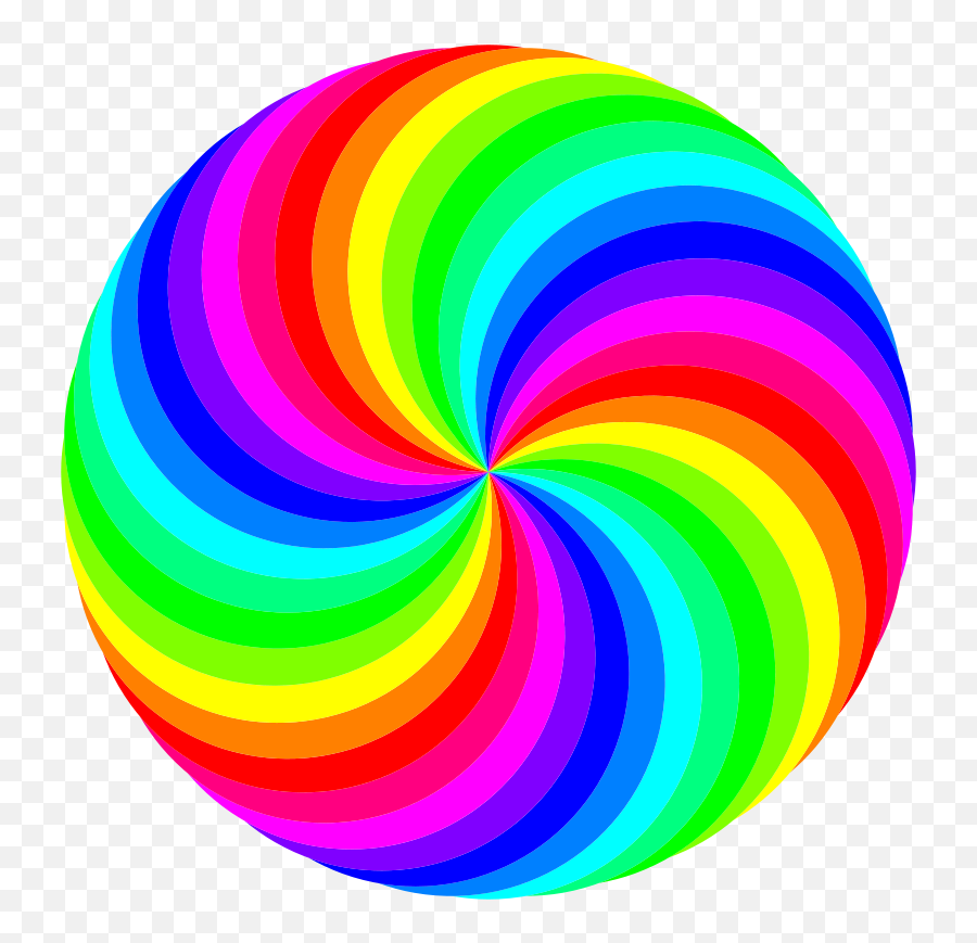 Rainbow Swirl Clipart - Clip Art Library Rainbow Circle Png Emoji,Swirly Eye Emoji