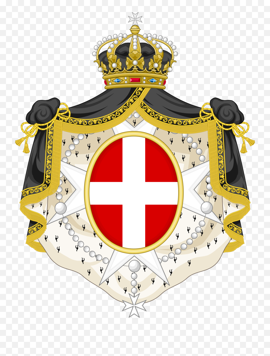 Flag And Coat Of Arms Of The Sovereign Military Order Of - Knights Of Malta Coat Of Arms Emoji,Crown Emoji