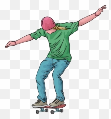 Man Riding A Skateboard Clipart - Emoji