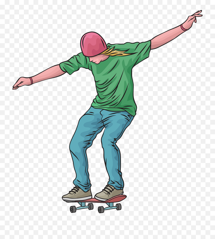Man Riding A Skateboard Clipart - Riding A Skateboard Clipart Emoji,Skateboard Emoji