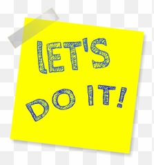 Lets Do It Reminder Post Note Sticker Sticky Paper - Textos De Uso Cotidiano Emoji,P Emoticon