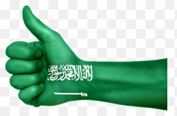 Saudi Arabia Illustrations - Flag Hand Emoji