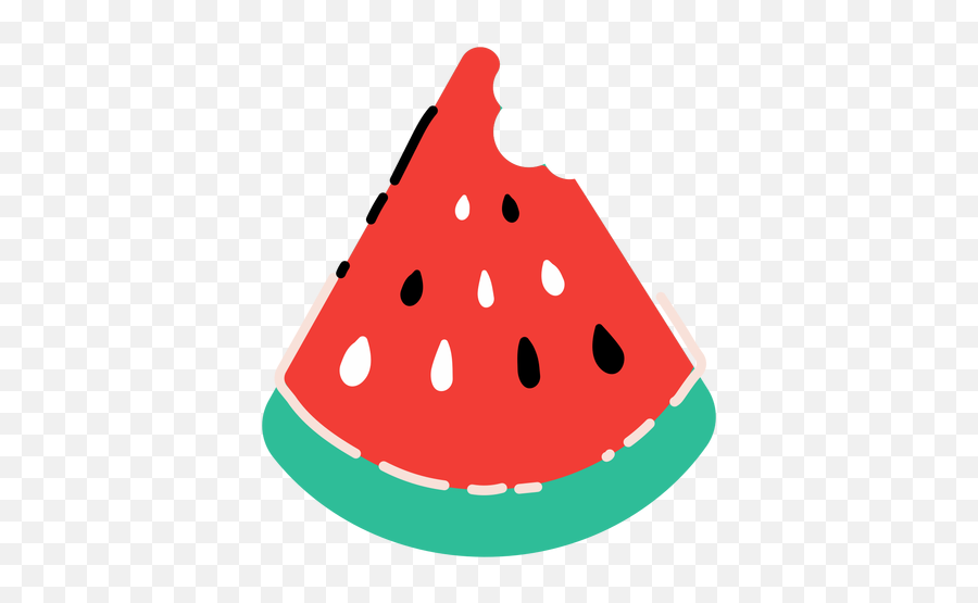 Biten Watermelon Slice Flat - Transparent Png U0026 Svg Vector File Healthy Clip Art Food Emoji,Hairy Heart Emoji