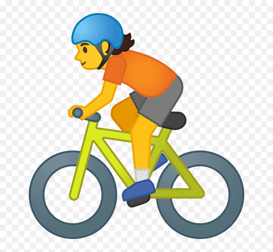 Person Biking Emoji Clipart - Emoji Bicicleta,Biking Emoji