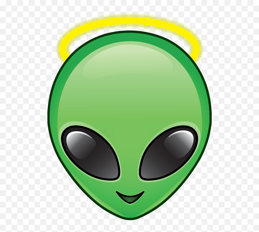 Okay I Stipulate God Is An Alien - Alien With Halo Clip Art Emoji,Alien Emoticon