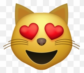 Heart Eyes Emoji Cat Png - Emoji Cat,Eyes Emoji