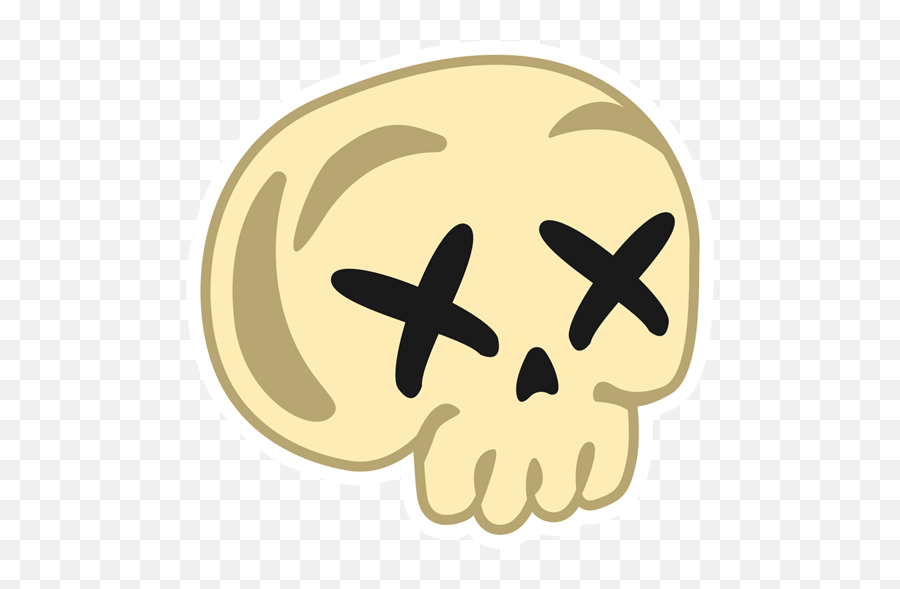 Skull Emoji Dead Sticker - Clip Art,Dead Skull Emoji