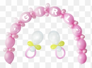 Girl Baby Shower Kit - Blue Baby Shower Balloons Emoji,Emoji Balloon Arch