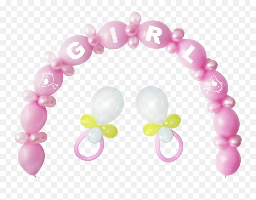 Girl Baby Shower Kit - Blue Baby Shower Balloons Emoji,Emoji Balloon Arch