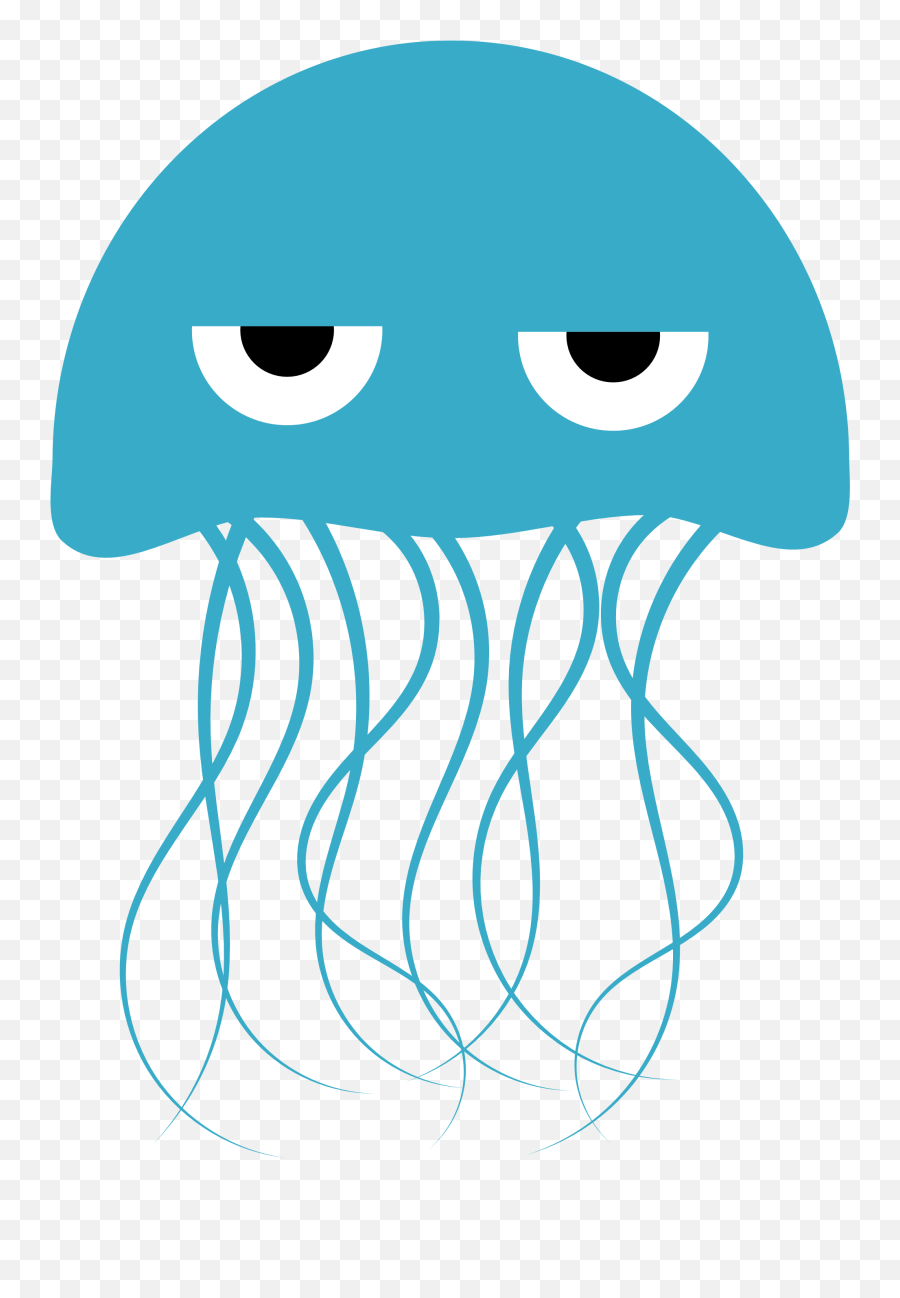 Jellyfish Clip Art - Blue Jellyfish Clipart Emoji,Jellyfish Emoticon