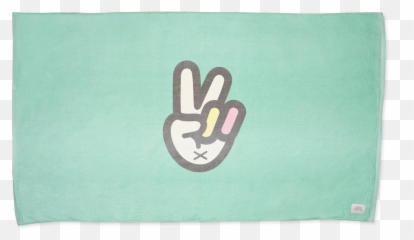 Baby Bum Peace Sign Beach Towel - Symbols Emoji