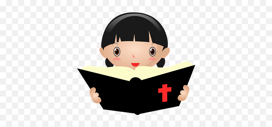 Free Pray Prayer Illustrations - Girl Reading Bible Clipart Emoji,Praise Jesus Emoji