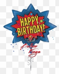Superhero Bday Burst - Happy Birthday Superhero Clipart Emoji,Superhero Cape Emoji