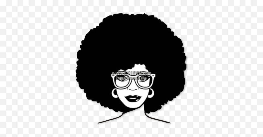 Afro Girl In Glasses Heat Transfer - Natural Park Sierras De Segura And The Villas Emoji,Emoji Girl With Glasses