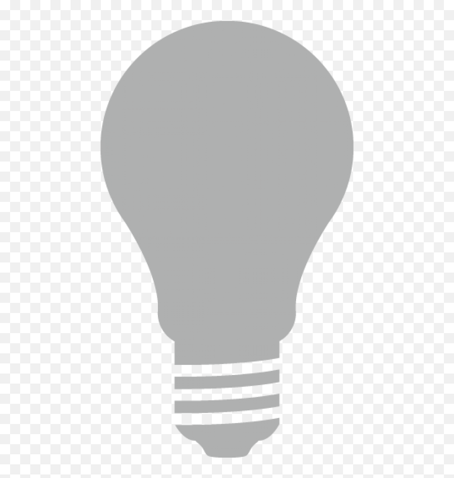 Incandescent Light Bulb Lamp Lighting - White Bulb Silhouette Transparent Emoji,Lightbulb Emoji