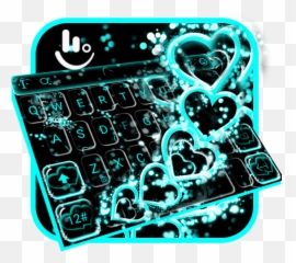 App Insights Sparkling Cyan Heart Keyboard Theme Apptopia - Graphic Design Emoji