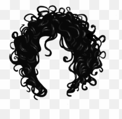 Curly Wig Clipart - Curly Cartoon Hair Png Emoji,Curling Emoji