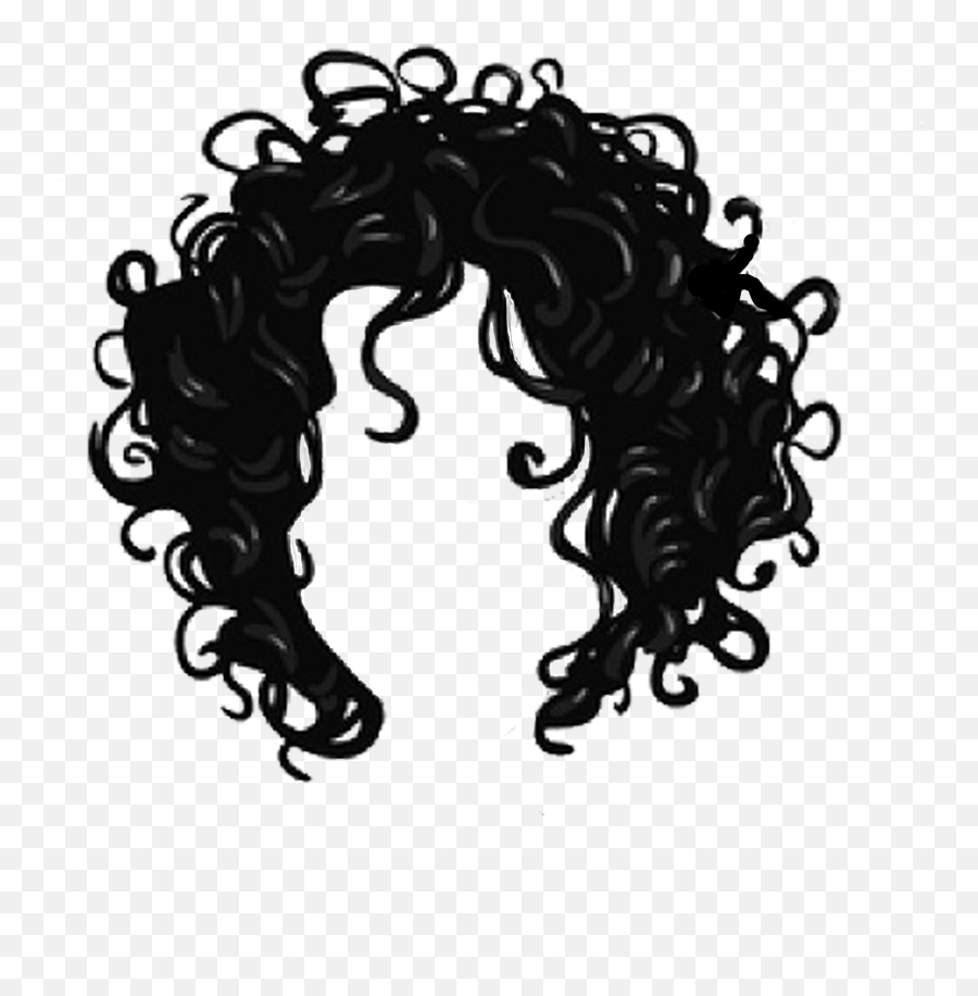 Curly Wig Clipart - Curly Cartoon Hair Png Emoji,Curling Emoji