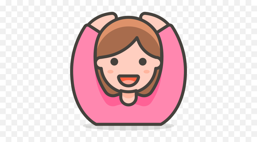 Woman Gesturing Ok Free Icon Of 780 Free Vector Emoji - Raising Hand Cartoon Png,Ok Hand Gesture Emoji