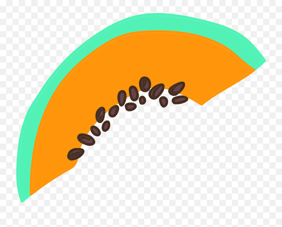 Papaya Slice Clipart - Papaya Slice Clipart Emoji,Papaya Emoji