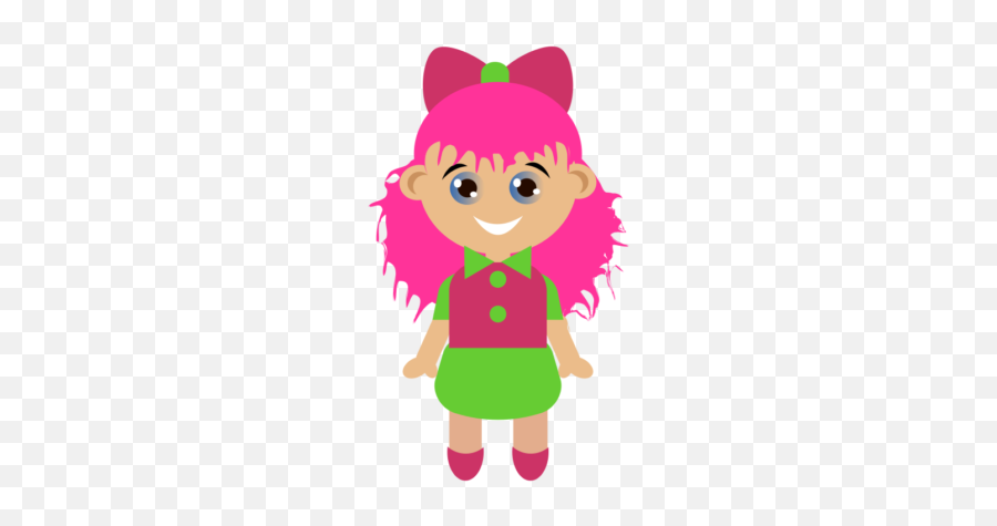 Cute Little Girl Clipart Free Svg File - Fictional Character Emoji,Little Girl Emoji