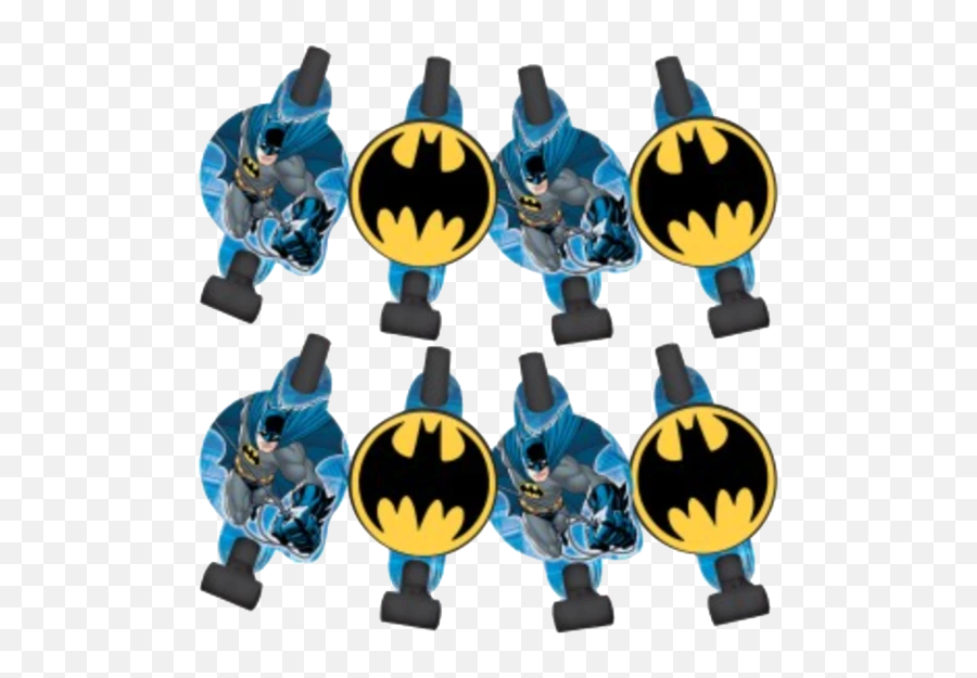 Batman Party Blowouts Pk8 - Batman Emoji,Fishnet Emoji