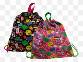 Girl Scout Emote Drawstring Bag - Shoulder Bag Emoji,Black Emoji Backpack