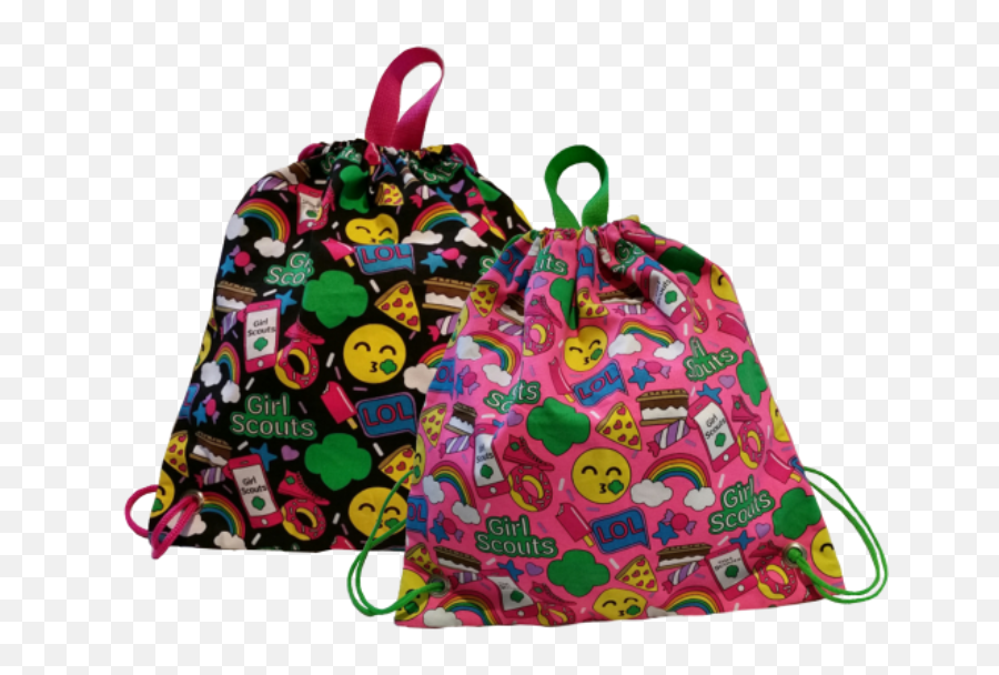 Girl Scout Emote Drawstring Bag - Shoulder Bag Emoji,Black Emoji Backpack