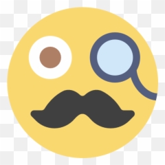 Masculine Interface Gestures - Gentleman Emoticon Emoji,Mustache Emoticon
