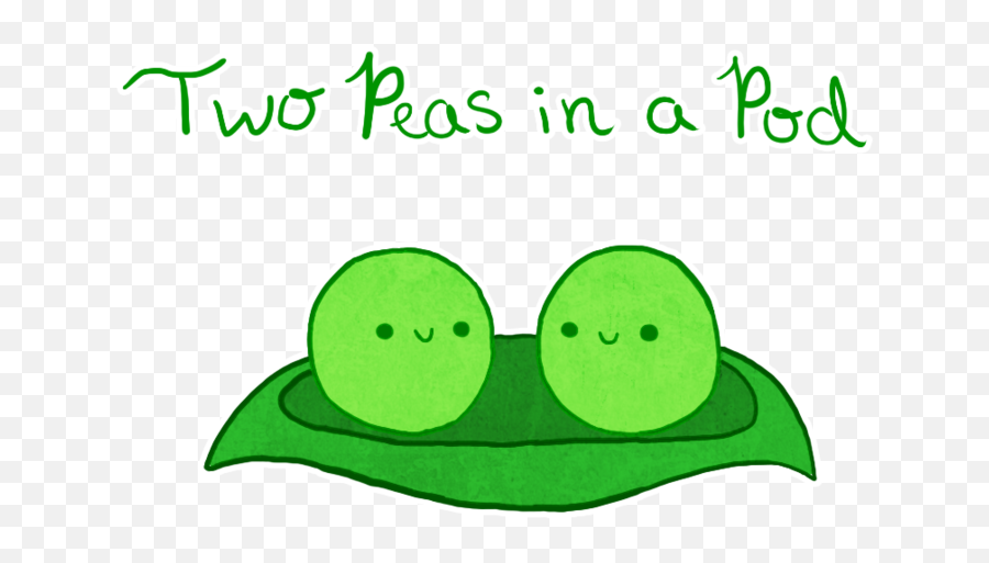 Two Peas In A Pod Clipart Free - Peas In A Pod Drawing Emoji,Peapod Emoji