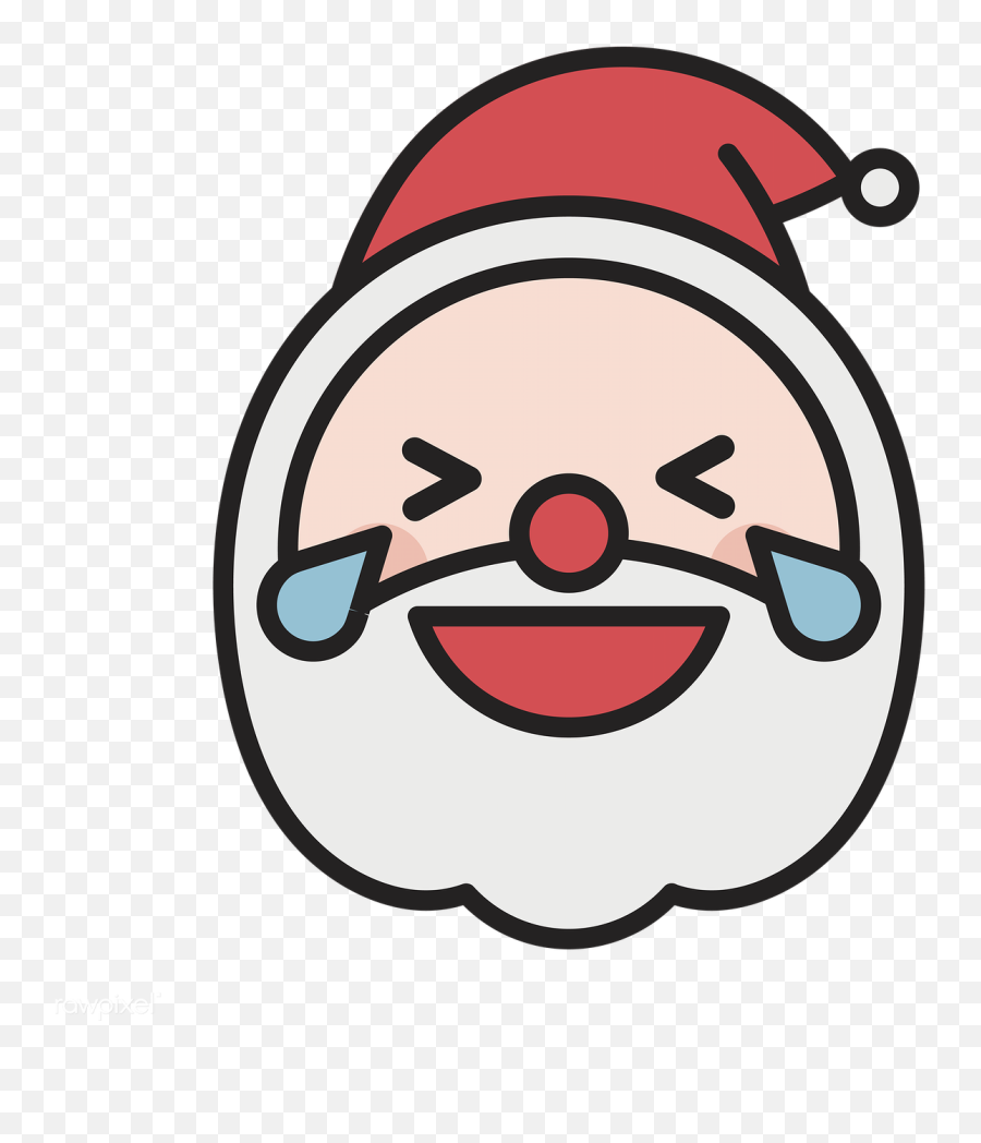 Download Premium Png Of Santa Smiling With Tears Of Joy Emoticon On - Real Santa Face Transparent Background Emoji,Confounded Emoji