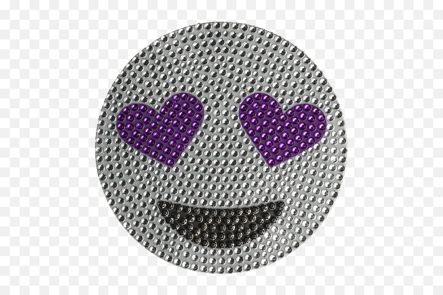5 Inch Purple Heart Eye Emoji - Diamond,Eye Emoji