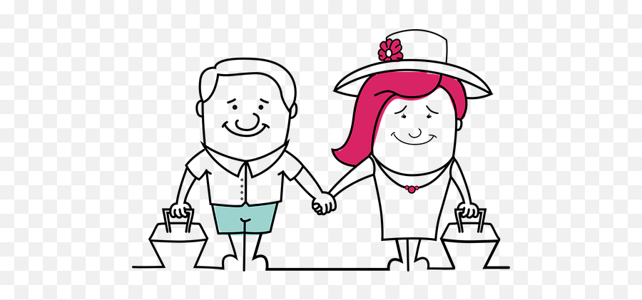Holding Hands Holding Illustrations - Birthday Couple Cartoon Png Emoji,Boy And Girl Holding Hands Emoji