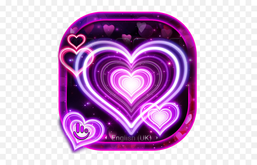 3d Sparkling Neon Love Hearts Keyboard - Warner Studio Tour London Emoji,Emoji Halloween Costume Cheat