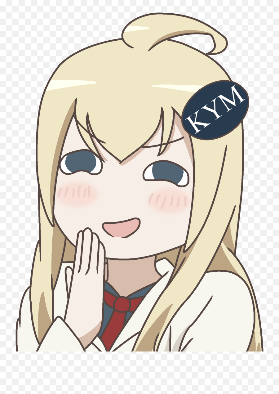 Smug Kym - Yuru Yuri Smug Laugh Transparent Emoji,Smug Emoji