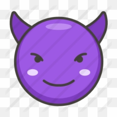 Devil - Smile With Horns Emoji Png,Purple Demon Emoji