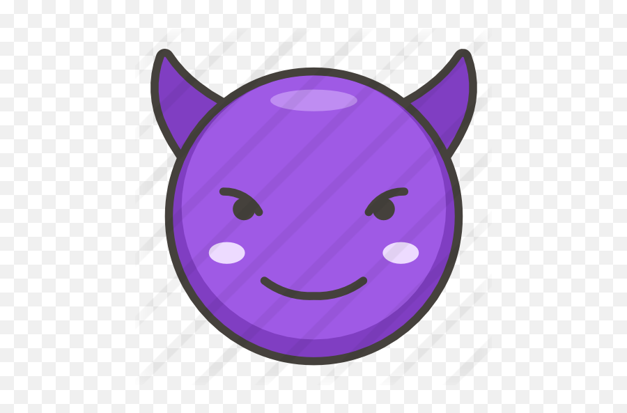 Devil - Smile With Horns Emoji Png,Purple Demon Emoji