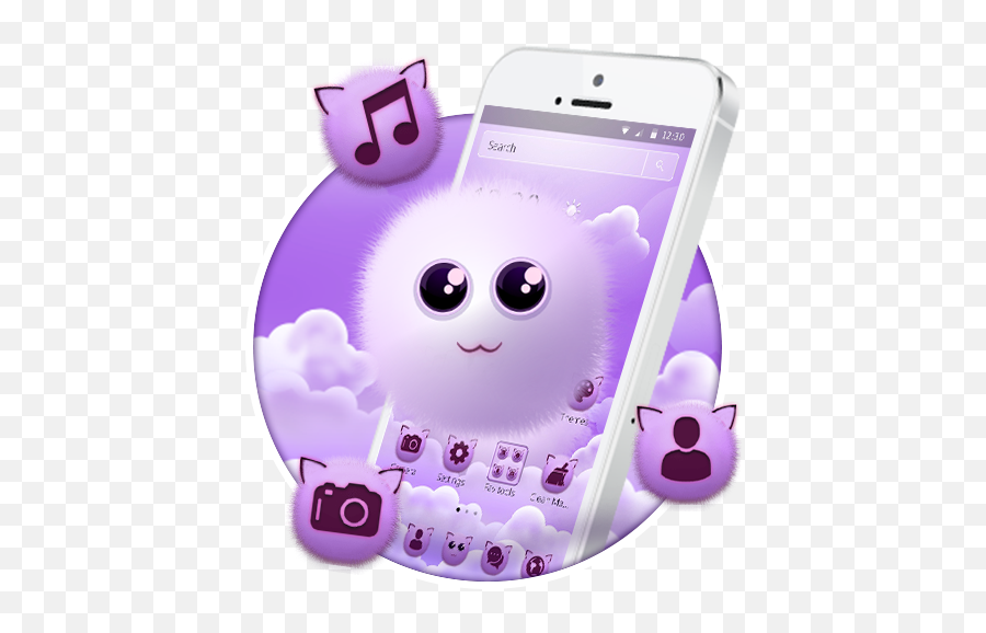 Pink Fluffy Chu Theme - Iphone Emoji,Salmon Emoji