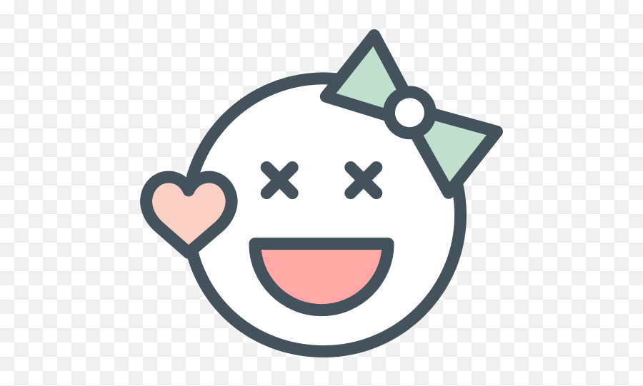 Girl Smiley Icon - Free Download On Iconfinder Happy Emoji,Valentines Day Emoticons