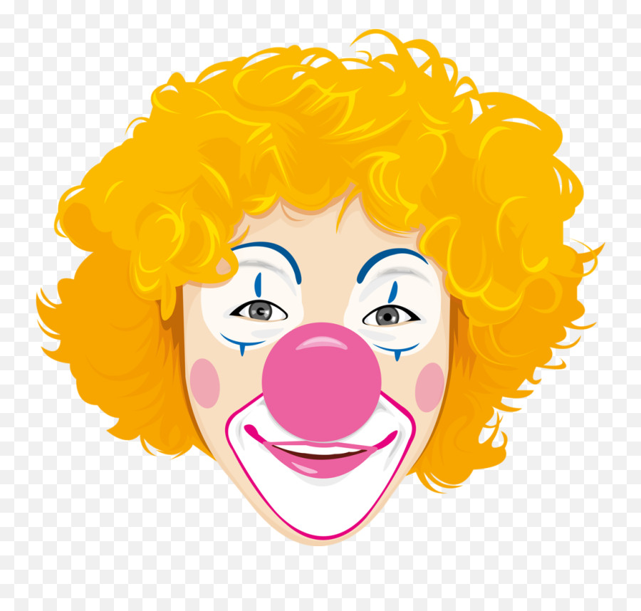 Clown Hair Png - Simple Clown Face Clipart Png Emoji,Clown Emoji Meme