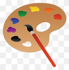 Library Of Art Clipart Library Stock Paint Png Files - Paint Palette Clip Art Emoji,Palette Emoji