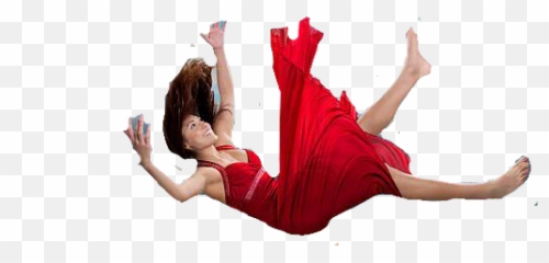 Falling Dress Red Love Sticker - Woman In Emoji