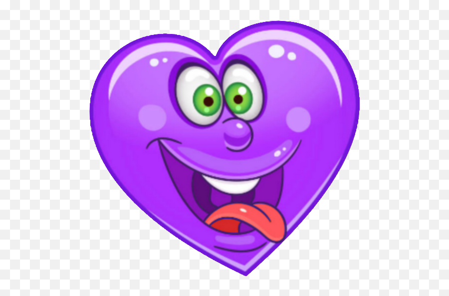 Ij Cœur Violet Surpris Qui Tire La - Coeur Tire La Langue Emoji,Violet Emoji