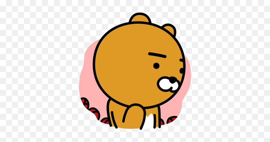 Top Blush Stickers For Android Ios - Kakao Friends Ryan Gif Emoji,Blushing Emoji Android