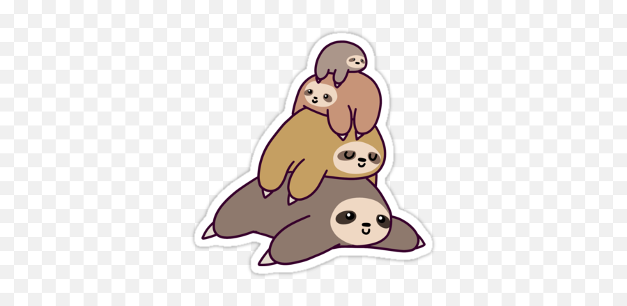 Sticker - Transparent Cute Cartoon Sloth Emoji,Walrus Emoji