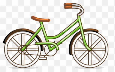 Bicycle Cycling - Green Bike Png Clipart Emoji