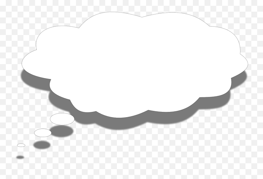 Download Think Cloud Png - Thinking Bubble Png White Emoji,Thought Bubble Emoji