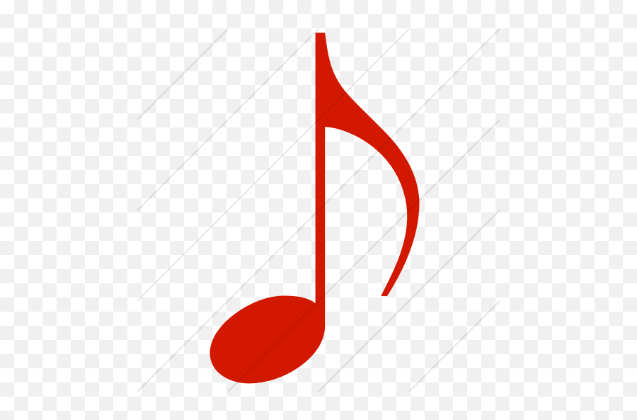 Simple Red Classica Music Note Icon - Music Note Symbol Red Emoji,Musical Note Emoticons